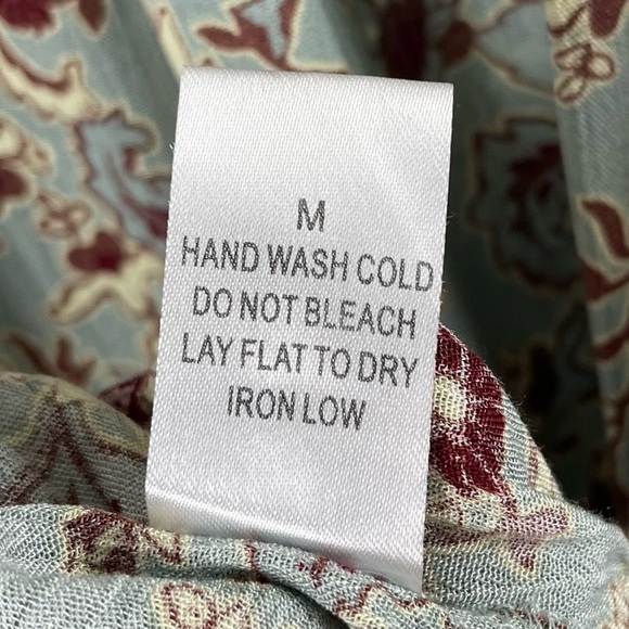 Easel Medium Boho Sunflower Floral Cold Shoulder Tassel Pleat Flowy Dress Loose - Picture 7 of 8